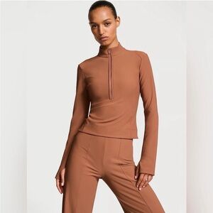 Victoria Secret Camel Zipper Sweater 🐪